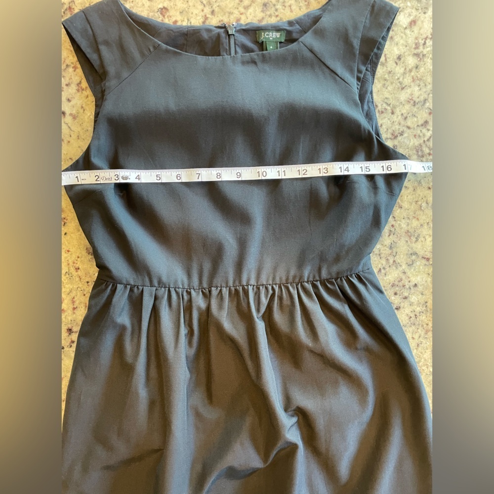 Women’s J.Crew, black silk and cotton blend dress size 4 - Picture 5 of 7